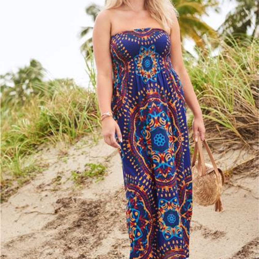 Venus tube top maxi dress